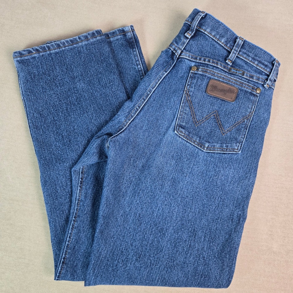 Wrangler Cowboy Cut Premium Performance Mens Straight Leg Jeans Blue 32x32
